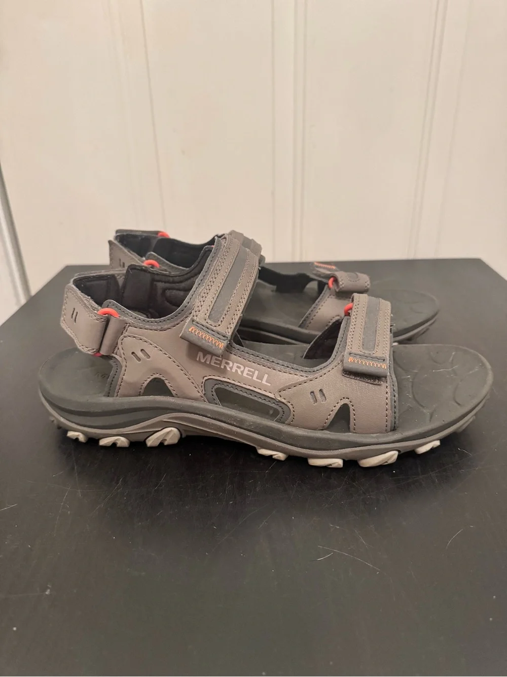 Merrell Men’s Huntington Sport Convert Sandals Boulder Grey Taupe Size US 11